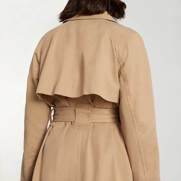 Everlane The Gathered Drape Trench Coat Belted Ash Brown Women Small NWD Classic - Picture 3 of 14